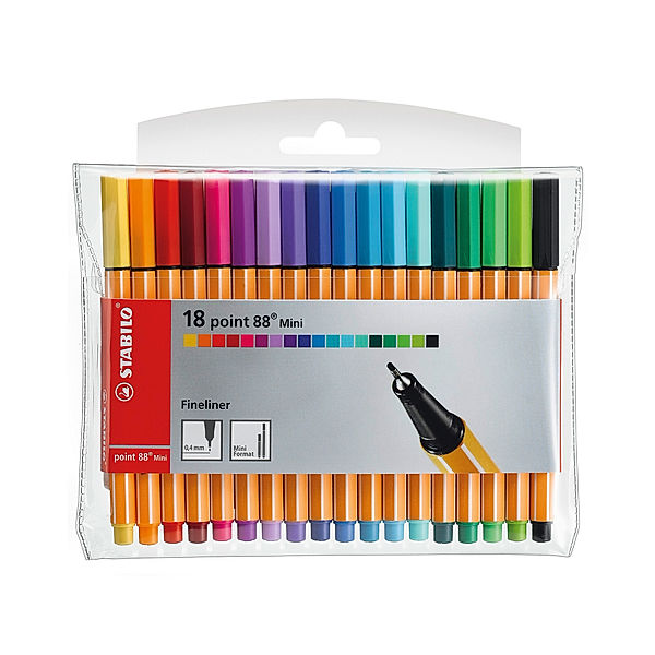 STABILO® Fineliner STABILO® point 88 Mini 18er-Pack