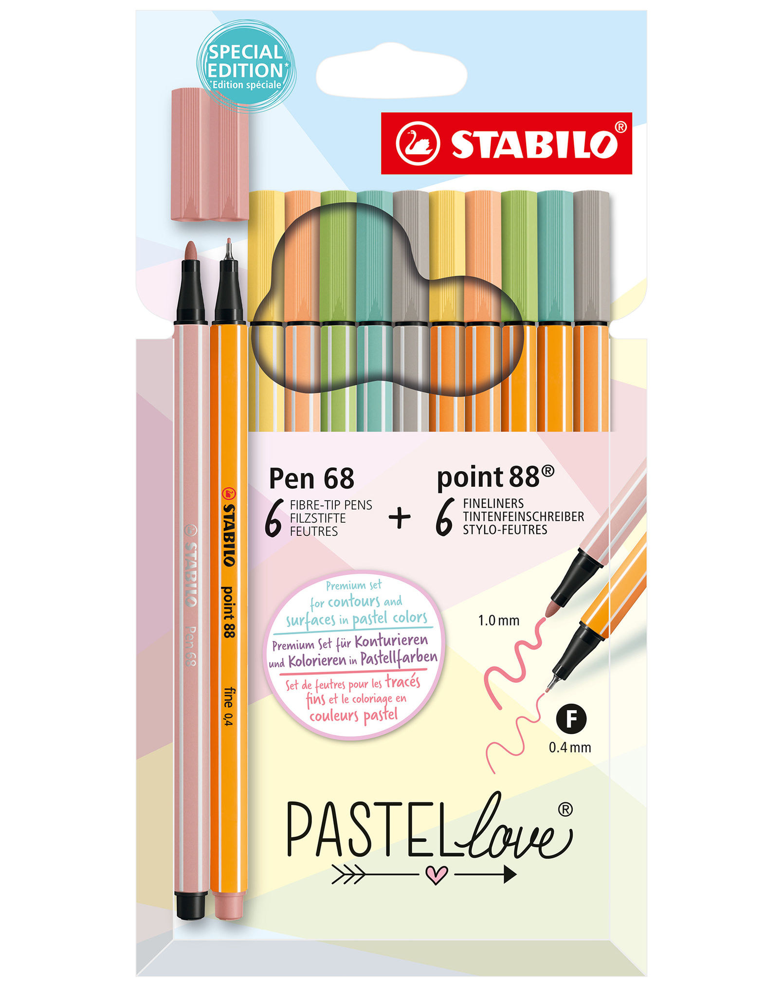 Fineliner STABILO® point 88+Pen 68 Pastellove 12er-Pack | Weltbild.de