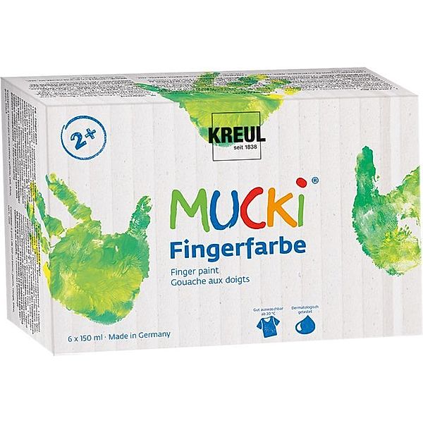 KREUL Fingerfarben MUCKI 6er-Set in bunt