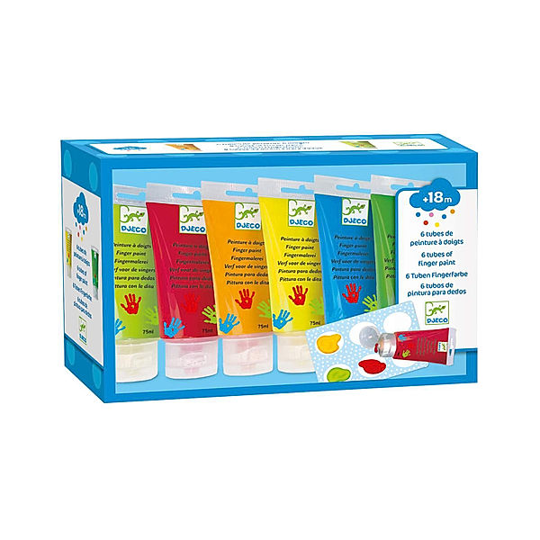 Djeco Fingerfarben: PAINT'S TUBES 6er-Pack in bunt