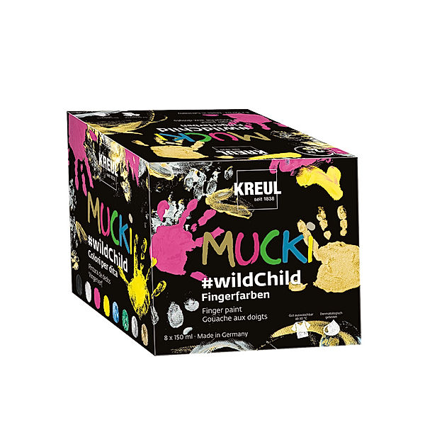 KREUL Fingerfarben-Set MUCKI #wildChild 150 ml 8er-Set in bunt