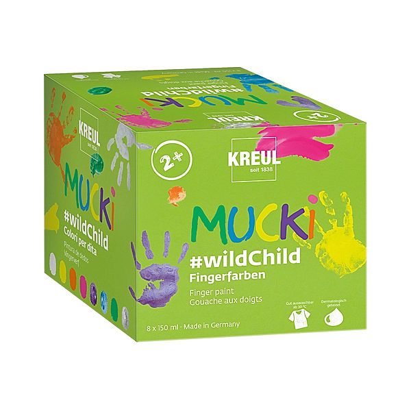 KREUL Fingerfarben-Set MUCKI #WILDCHILD 8-teilig