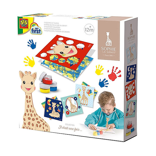 SES Creative Fingerfarbenkarten-Set MY FIRST – SOPHIE LA GIRAFE 11-teilig