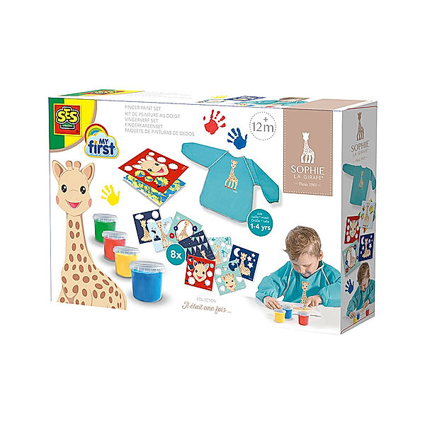 SES Creative Fingerfarbenset MY FIRST – SOPHIE LA GIRAFE 21-teilig