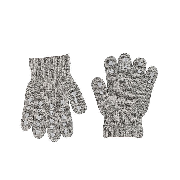 GoBabyGo Fingerhandschuhe GRIP mit ABS in grau melange