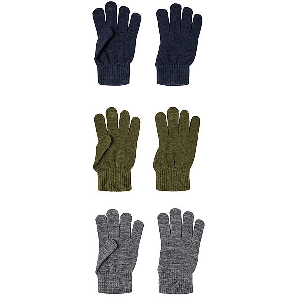 name it Fingerhandschuhe NKNMAGIC 3er Pack in olive night