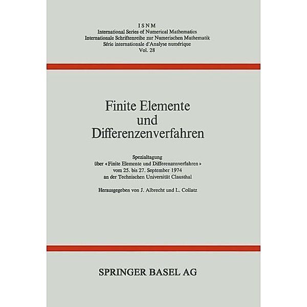 Finite Elemente und Differenzenverfahren / International Series of Numerical Mathematics Bd.28, Albrecht, COLLATZ