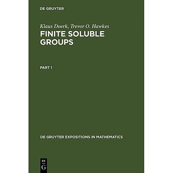 Finite Soluble Groups / De Gruyter  Expositions in Mathematics Bd.4, Klaus Doerk, Trevor O. Hawkes