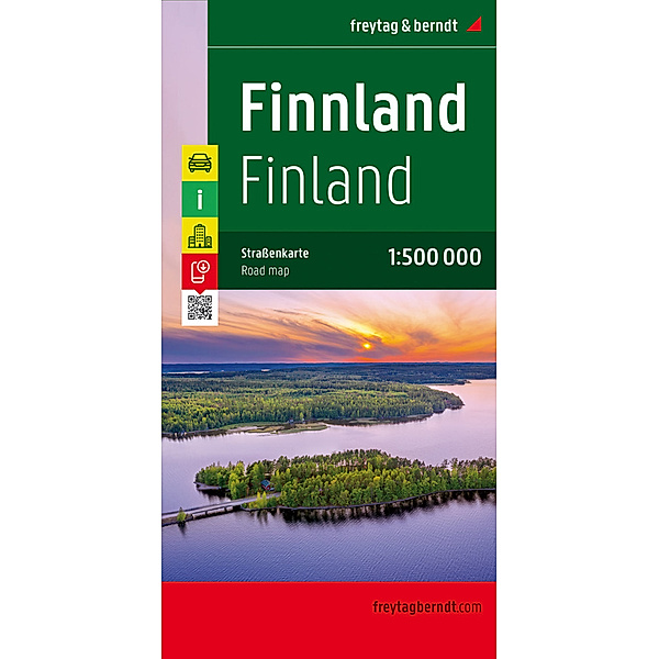 Finnland, Autokarte 1:500.000, freytag & berndt. Suomi. Finland. Finlande. Finlandia
