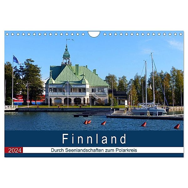 Finnland - Durch Seenlandschaften zum Polarkreis (Wandkalender 2024 DIN A4 quer), CALVENDO Monatskalender, Angelika Stephan