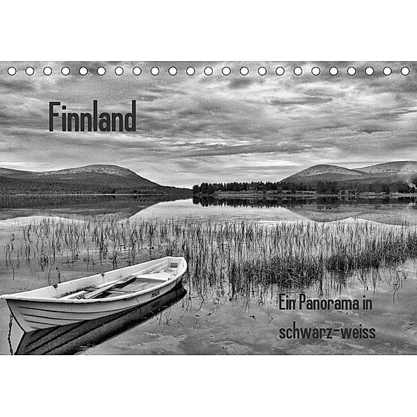Finnland Panorama in schwarz-weiss (Tischkalender 2020 DIN A5 quer), Anke Thoschlag