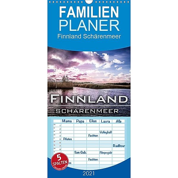 Finnland Schärenmeer - Familienplaner hoch (Wandkalender 2021 , 21 cm x 45 cm, hoch), Oliver Pinkoss