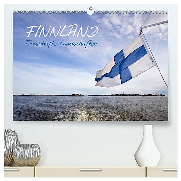 FINNLAND - Traumhafte Landschaften (CH - Version) (hochwertiger Premium Wandkalender 2024 DIN A2 quer), Kunstdruck in Hochglanz, Melanie Viola