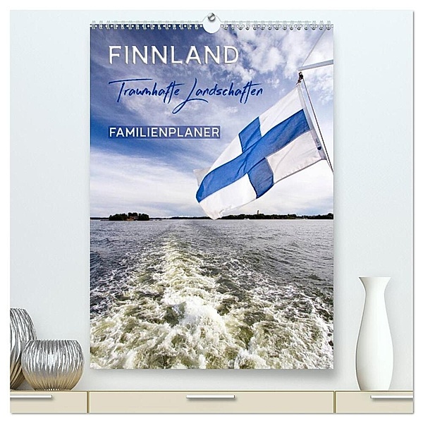 FINNLAND Traumhafte Landschaften / Familienplaner (hochwertiger Premium Wandkalender 2024 DIN A2 hoch), Kunstdruck in Hochglanz, Melanie Viola