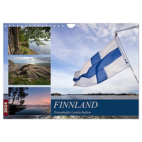 FINNLAND Traumhafte Landschaften (Wandkalender 2024 DIN A4 quer), CALVENDO Monatskalender, Melanie Viola