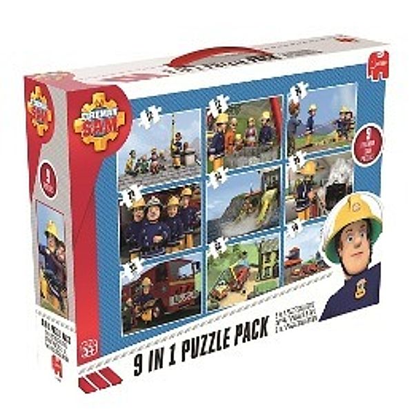 Fireman Sam (Kinderpuzzle), 9 in 1 Puzzlekollektion