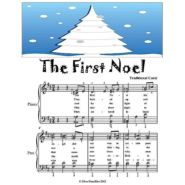 First Noel - Elementary Piano Sheet Music Junior Edition, Silver Tonalities