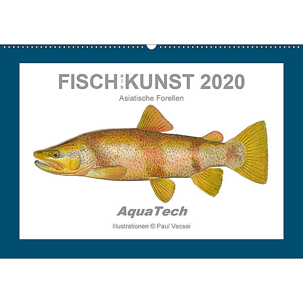 Fisch als Kunst 2020: Asiatische Forellen (Wandkalender 2020 DIN A2 quer), Paul Vecsei