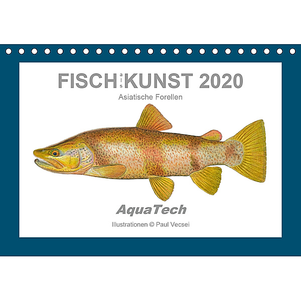 Fisch als Kunst 2020: Asiatische Forellen (Tischkalender 2020 DIN A5 quer), Paul Vecsei