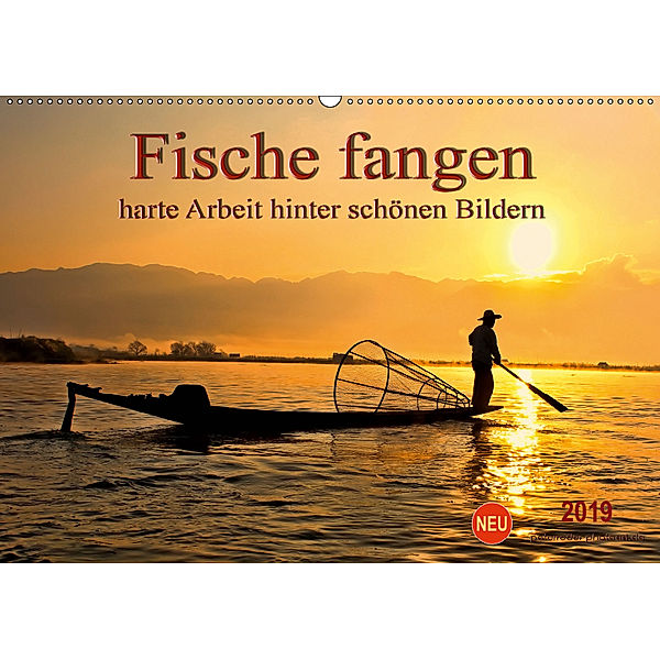 Fische fangen - harte Arbeit hinter schönen Bildern (Wandkalender 2019 DIN A2 quer), Peter Roder