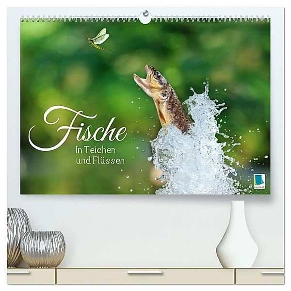 Fische in Teichen und Flüssen (hochwertiger Premium Wandkalender 2024 DIN A2 quer), Kunstdruck in Hochglanz, Calvendo