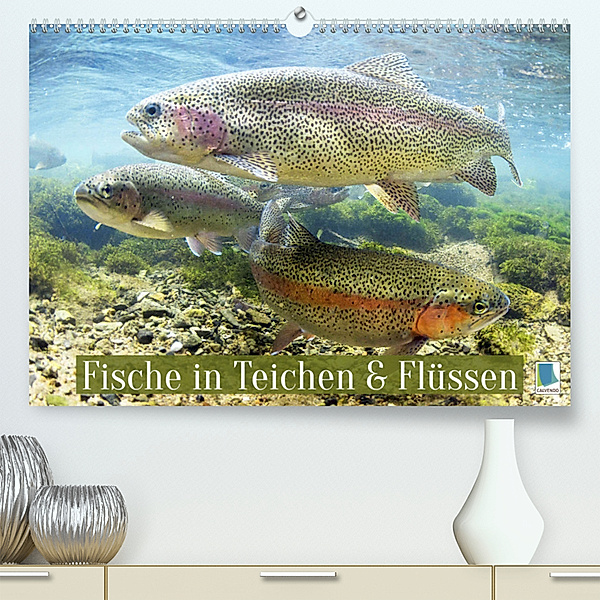 Fische in Teichen und Flüssen (Premium, hochwertiger DIN A2 Wandkalender 2023, Kunstdruck in Hochglanz), Calvendo