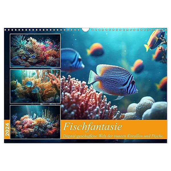 Fischfantasie (Wandkalender 2024 DIN A3 quer), CALVENDO Monatskalender, Kerstin Waurick