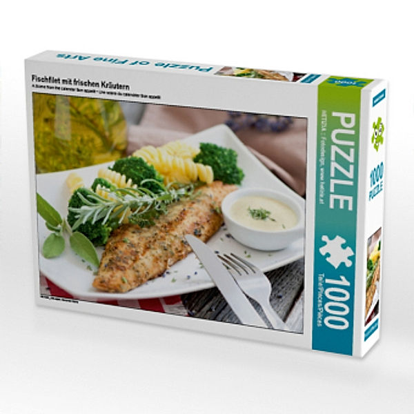 Fischfilet mit frischen Kräutern (Puzzle), HETIZIA Fotodesign