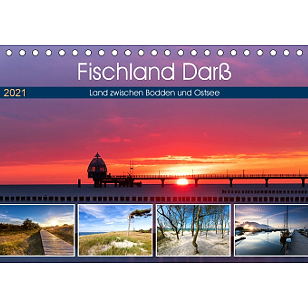 Fischland Darß - Land zwischen Bodden und Ostsee (Tischkalender 2021 DIN A5 quer), Tilo Grellmann