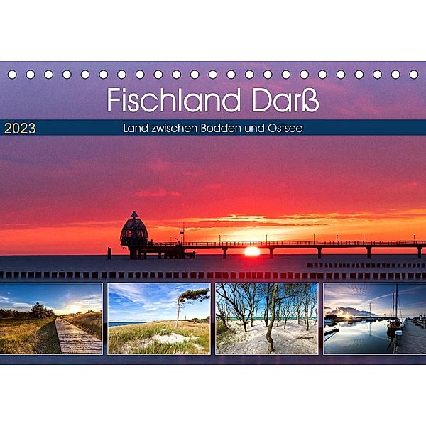 Fischland Darß - Land zwischen Bodden und Ostsee (Tischkalender 2023 DIN A5 quer), Tilo Grellmann