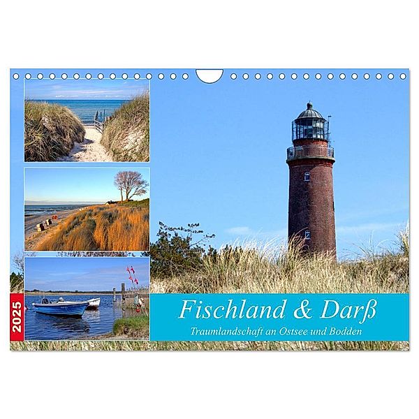 Fischland & Darss Traumlandschaft an Ostsee und Bodden (Wandkalender 2025 DIN A4 quer), CALVENDO Monatskalender, Calvendo, Werner Prescher