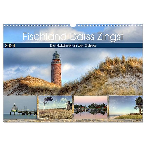 Fischland Darß Zingst - Die Halbinsel an der Ostsee (Wandkalender 2024 DIN A3 quer), CALVENDO Monatskalender, Steffen Gierok