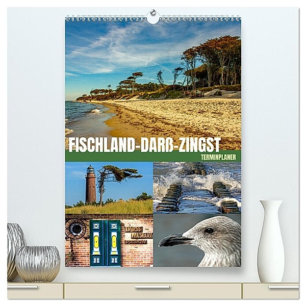 Fischland-Darss-Zingst Terminplaner (hochwertiger Premium Wandkalender 2025 DIN A2 hoch), Kunstdruck in Hochglanz, Calvendo, Holger Felix