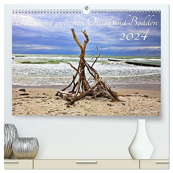 Fischland zwischen Ostsee und Bodden (hochwertiger Premium Wandkalender 2024 DIN A2 quer), Kunstdruck in Hochglanz, Udo Talmon