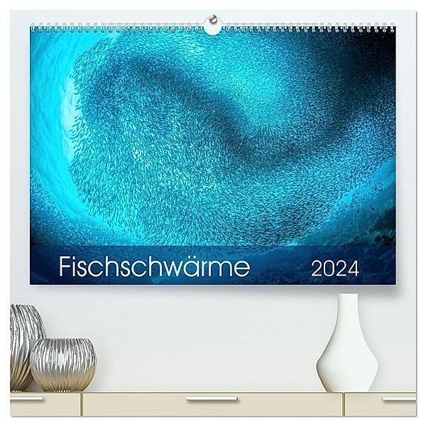 Fischschwärme (hochwertiger Premium Wandkalender 2024 DIN A2 quer), Kunstdruck in Hochglanz, Henry Jager
