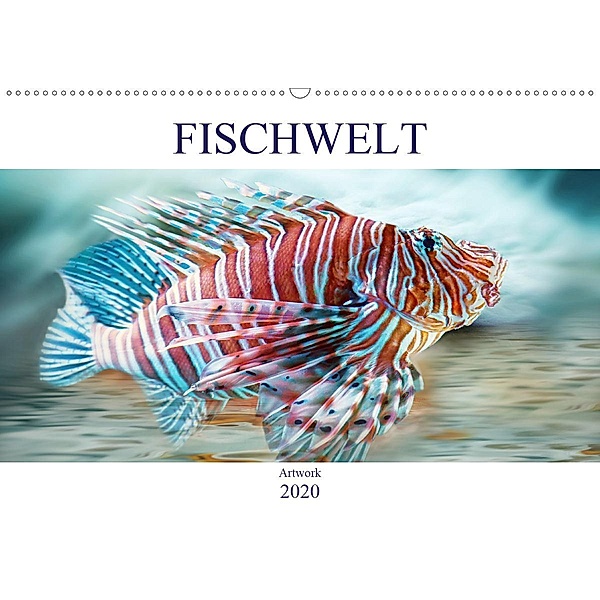 Fischwelt - Artwork (Wandkalender 2020 DIN A2 quer), Liselotte Brunner-Klaus