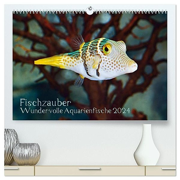 Fischzauber - Wundervolle Aquarienfische (hochwertiger Premium Wandkalender 2024 DIN A2 quer), Kunstdruck in Hochglanz, Rainer Plett