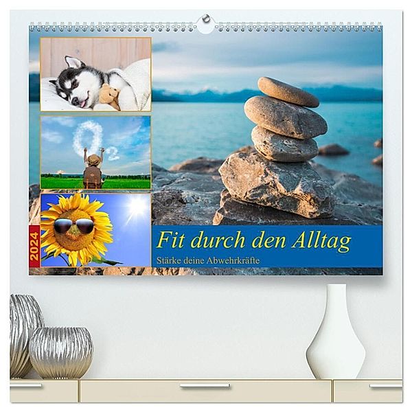 Fit durch den Alltag - stärke deine Abwehrkräfte (hochwertiger Premium Wandkalender 2024 DIN A2 quer), Kunstdruck in Hochglanz, Susan Michel