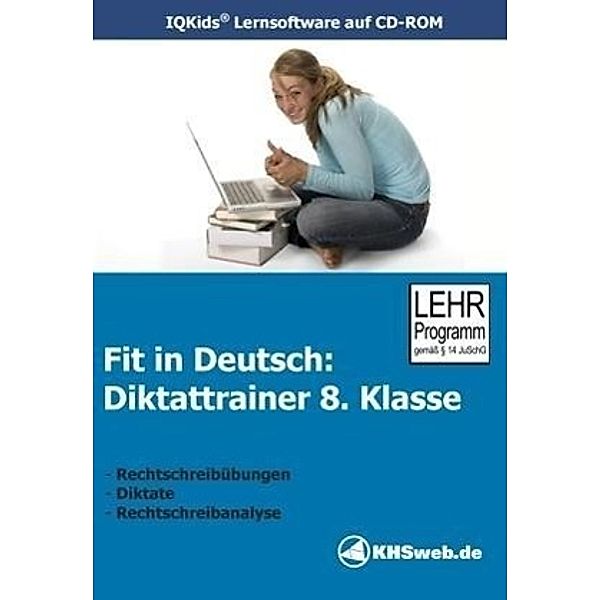Fit in Deutsch: Diktattrainer Klasse 8, 1 CD-ROM, Dieter Ballin