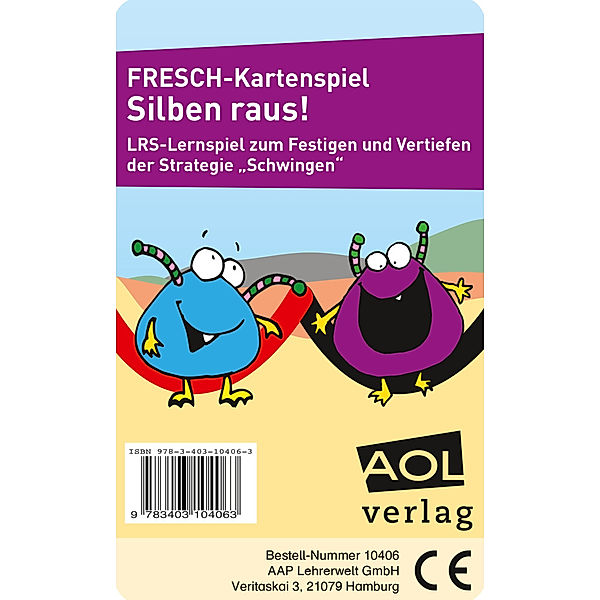 Fit trotz LRS - Grundschule / FRESCH-Kartenspiel: Silben raus! (Kartenspiel), Corinne Zimmermann