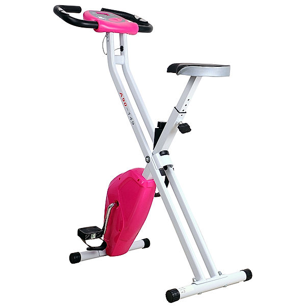 Fitnessfahrrad mit LCD-Monitor (Farbe: rosa)