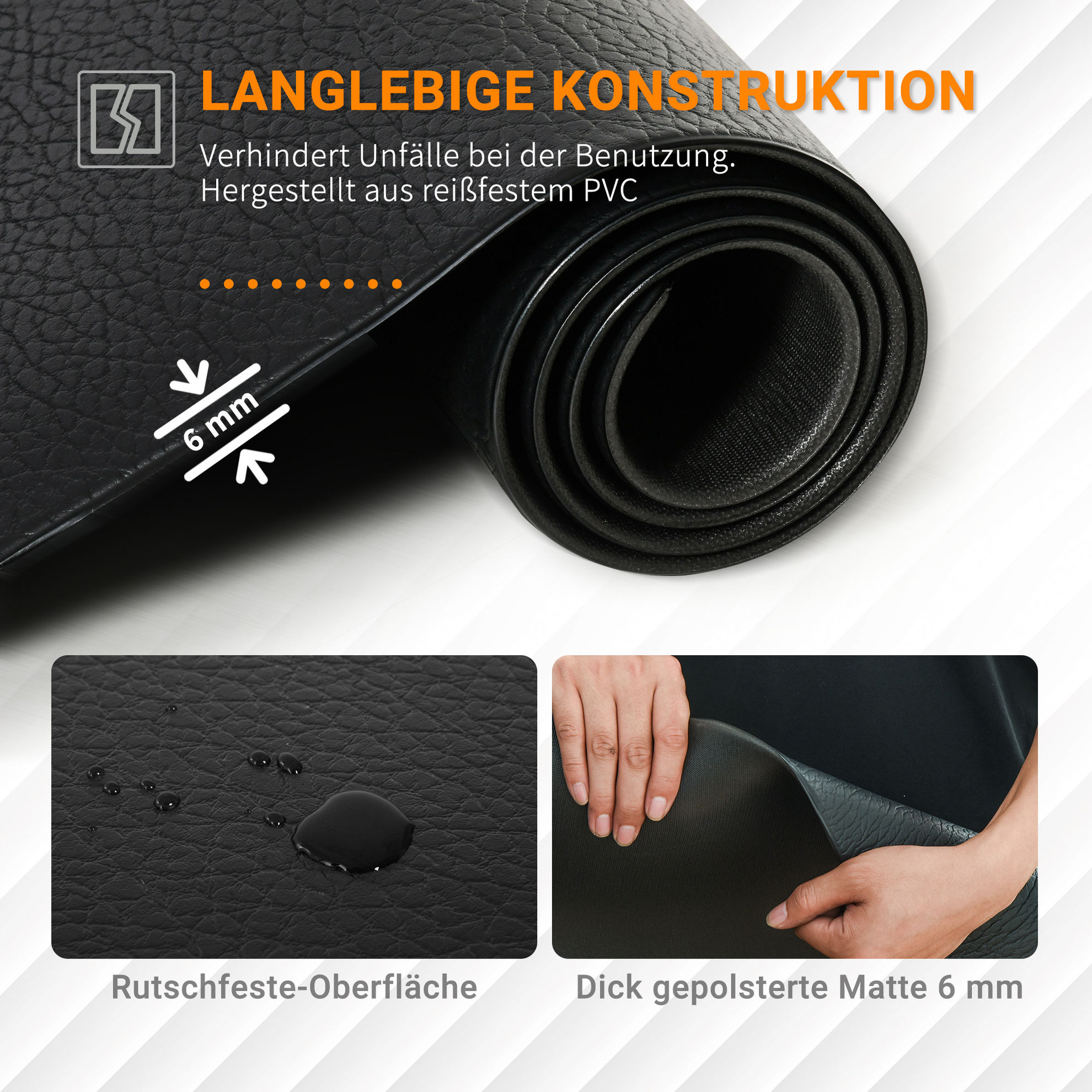 Fitnessmatte für Sportgeräte schwarz Farbe: schwarz online kaufen - Orbisana