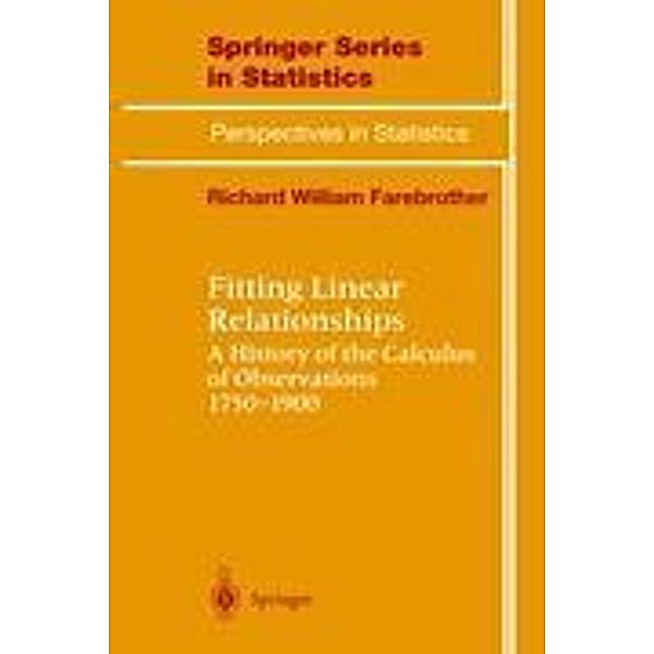 Fitting Linear Relationships, R.W. Farebrother