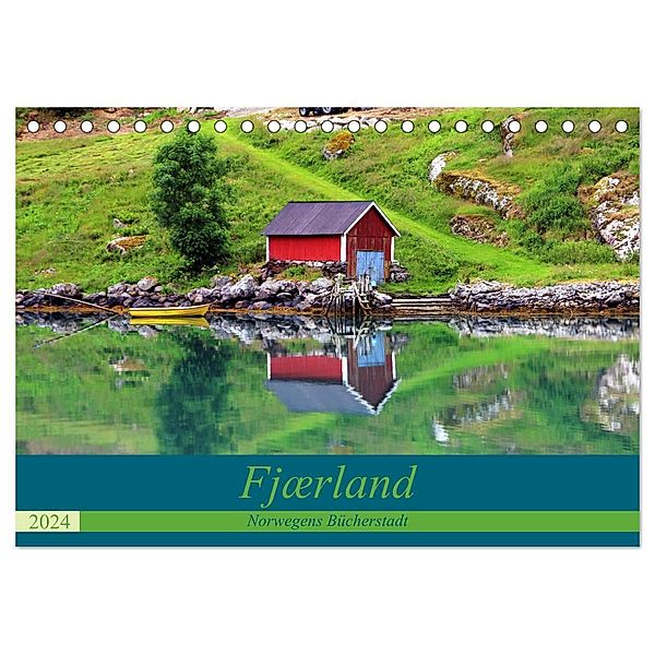 Fjærland - Norwegens Bücherstadt (Tischkalender 2024 DIN A5 quer), CALVENDO Monatskalender, Helene Seidl