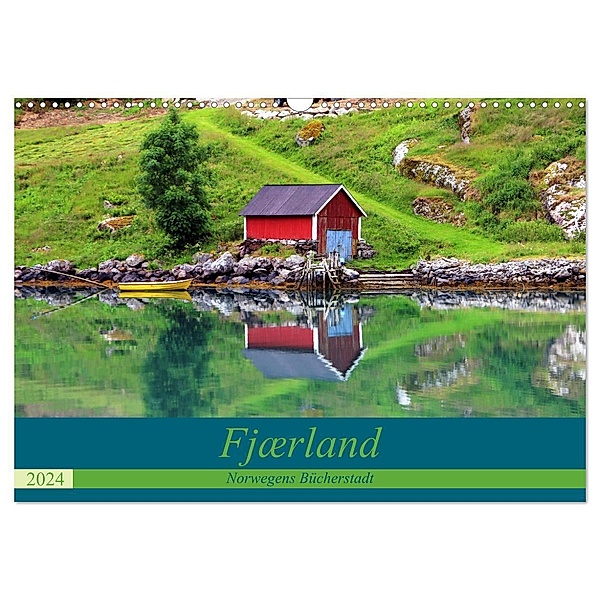 Fjærland - Norwegens Bücherstadt (Wandkalender 2024 DIN A3 quer), CALVENDO Monatskalender, Helene Seidl