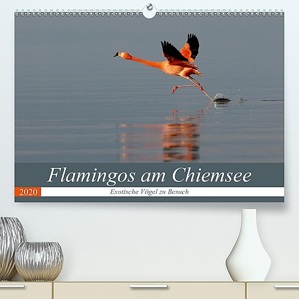 Flamingos am Chiemsee (Premium, hochwertiger DIN A2 Wandkalender 2020, Kunstdruck in Hochglanz), J. R. Bogner