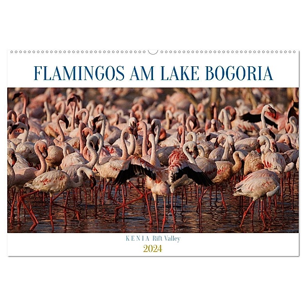 Flamingos am Lake Bogoria - Kenia (Wandkalender 2024 DIN A2 quer), CALVENDO Monatskalender, Udo Quentin