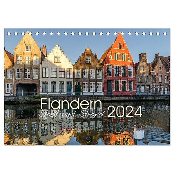 Flandern - Stadt und Strand (Tischkalender 2024 DIN A5 quer), CALVENDO Monatskalender, Olaf Herm