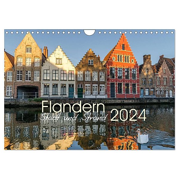 Flandern - Stadt und Strand (Wandkalender 2024 DIN A4 quer), CALVENDO Monatskalender, Olaf Herm