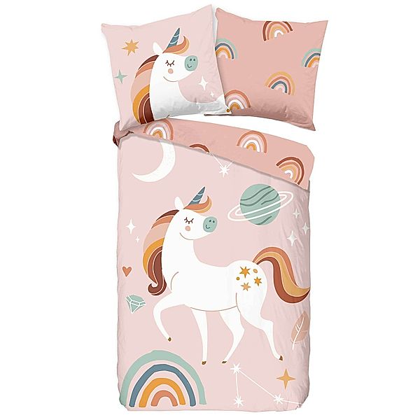 tausendkind home & go Flanell-Bettwäsche EINHORN (80x80/135x200)